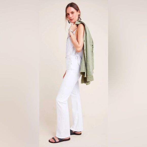 Anthropologie McGuire Ginsburg Bootcut High Rise White Jeans - Picture 4 of 16